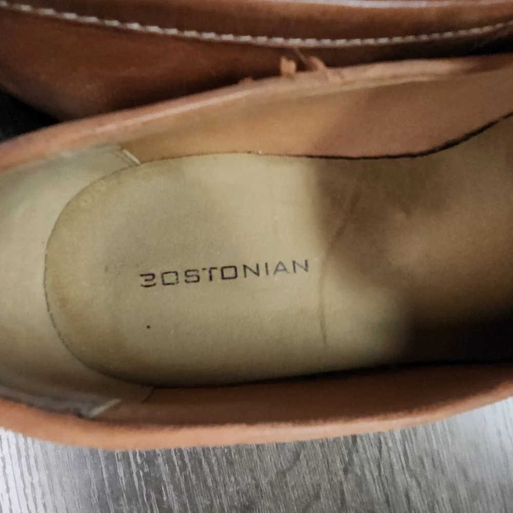 Bostonian Brown Leather Strada Venetian Slip On Loafers Shoes Mens 9 Driving